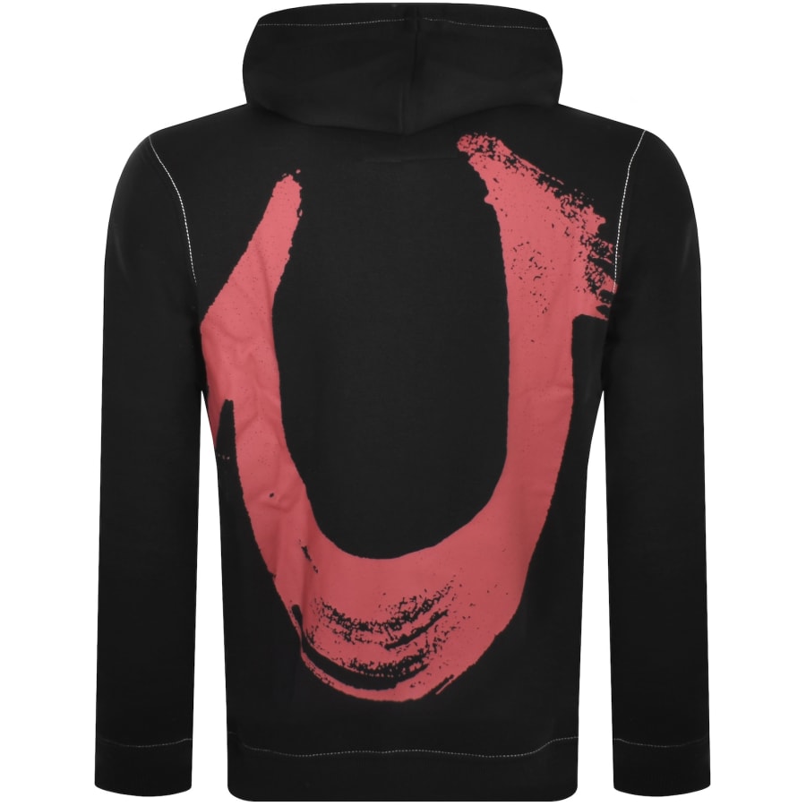 True Religion Painted Big T Full Zip Hoodie Black